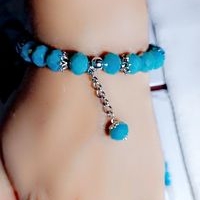 Pulsera de cuentas turquesa elegante image