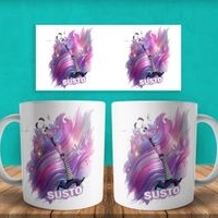 Jarra blanca personalizada de Susto, Intensamente image