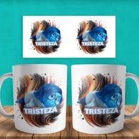 Jarra blanca personalizada de Tristeza, Intensamente image