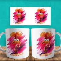 Jarra blanca personalizada de Ansiedad, Intensamente image