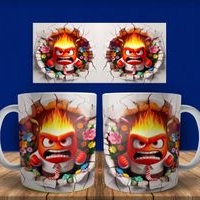 Jarra blanca personalizada de Furia, Intensamente image