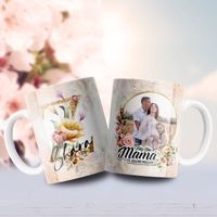 Jarra blanca personalizada para día de la madre image