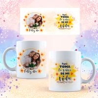 Jarra blanca personalizada para día de la madre image