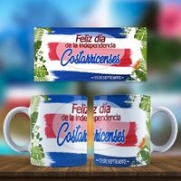 Jarra blanca personalizada de la independencia de Costa Rica image