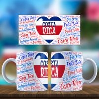 Jarra blanca personalizada de la independencia de Costa Rica image