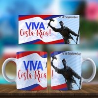 Jarra blanca personalizada de la independencia de Costa Rica image