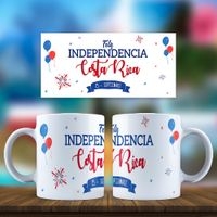 Jarra blanca personalizada de la independencia de Costa Rica image