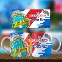 Jarra blanca personalizada de la independencia de Costa Rica image