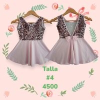 Vestido Infantil Leopardo Rosa image