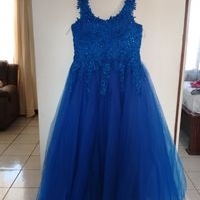 Vestido de fiesta azul elegante image