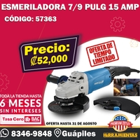 Esmeriladora 7/9 Pulgadas 15 AMP Hercule image