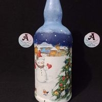 Botella decorativa navideña image