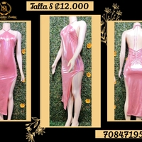 Vestido Rosa Brillante Talla S image