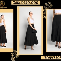 Falda Larga Negra Elegante image