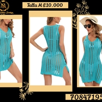 Vestido de Playa Tejido Azul image