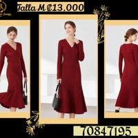 Vestido Rojo Elegante Talla M image