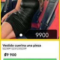 Vestido de cuerina elegante image