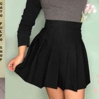 Falda plisada negra image