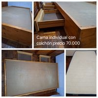 Cama individual con colchón image