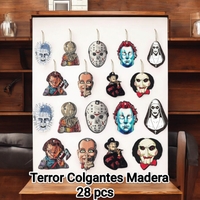 Colgantes de Madera de Terror - 28 pcs image