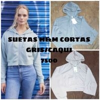 Suéter H&M Corto Gris/Caqui image