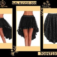 Falda Asimétrica Negra Elegante image