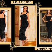 Elegante Vestido Negro Brillante image