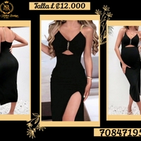 Elegante Vestido Negro con Abertura image