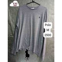 Camiseta Polo Gris Manga Larga image