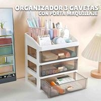 Organizador 3 Gavetas con Porta Maquillaje image