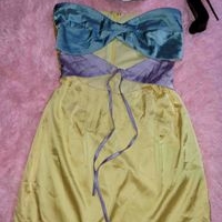 Vestido de satén multicolor elegante image