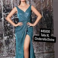Vestido Elegante Turquesa Brillante image