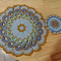 Set de Portaplato a Crochet Coloridos image