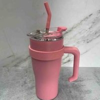 Vaso Térmico Rosa con Tapa image