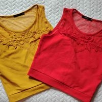 Blusas cortas con encaje image