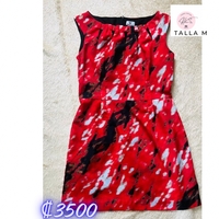 Vestido Rojo Estampado Elegante image