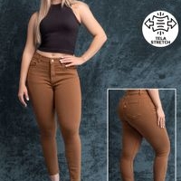 Jeans Beige Oscuro Tiro Alto image