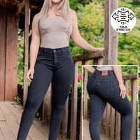 Jeans Gris Tiro Alto Stretch image