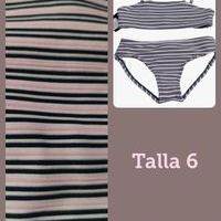 Traje de baño infantil a Rayas. image