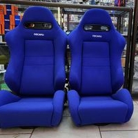 Asientos deportivos Recaro azules image