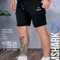 Short Cargo Deportivo Negro image