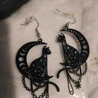 Pendientes Gato Lunar image