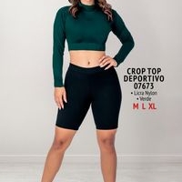 Crop Top Deportivo Verde image