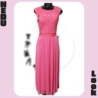 Vestido largo elegante rosa image