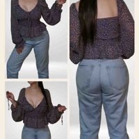 Blusa floral estilo peplum image