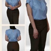 Blusa celeste formal image