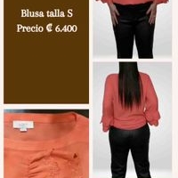 Blusa papaya con volantes en mangas image