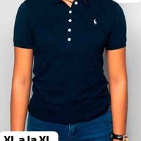 Polo azul elegante para mujer image