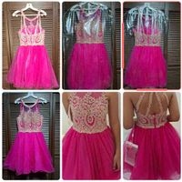 Vestido de fiesta rosa elegante image