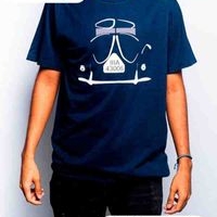 Camiseta Azul Estampada image